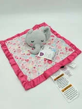 Parents Choice Pink Elegant Lovey Security Blanket Satin Floral Tags