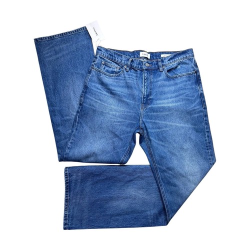 FRAME Men's Bootcut Jeans 34x32 NWT Blue Denim Mid Rise Faded Wash $268 MSRP