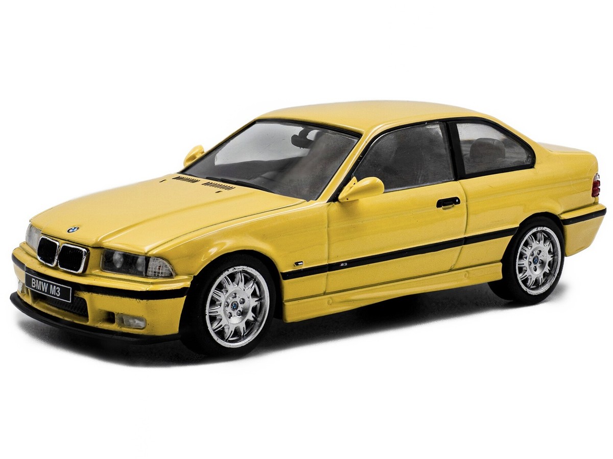 1999 BMW E36 M3 COUPE DAKAR YELLOW 1/43 DIECAST MODEL CAR BY