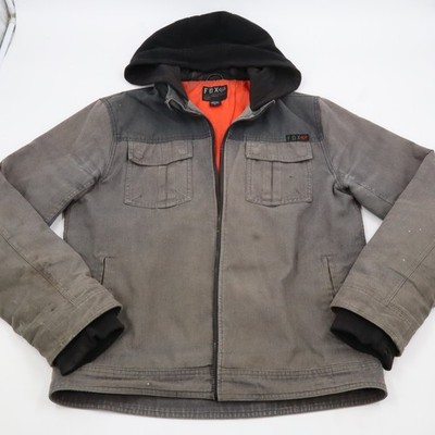 Fox Racing ダウンベスト グレー M Fox Racing Heritage Forged Jacket Mens M Grey Hooded Canvas