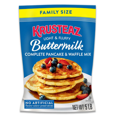 Krusteaz Complete Buttermilk Pancake and Waffle Mix Light & Fluffy 5 lb Bag