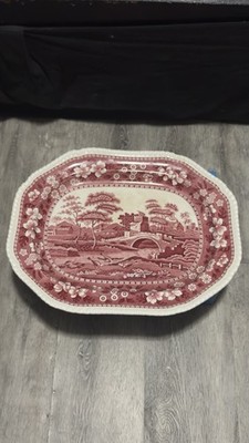 Antique  Spode Tower Red Transferware