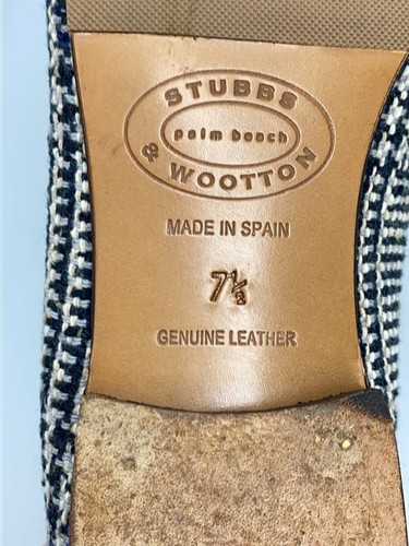 Mocassins studio 45 tours STUBBS & WOOTTON chaussures d'opéra US 7,5 tweed occasion - Photo 5/5