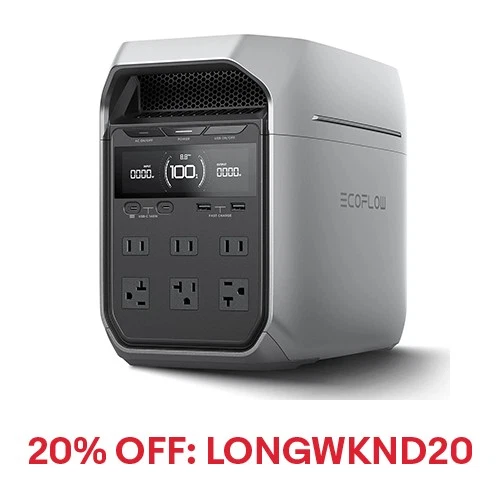 EcoFlow DELTA 3 Plus 1024Wh 1800W Portable Power Station for Camping Refurbished