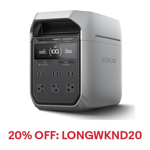 EcoFlow DELTA 3 Plus 1024Wh 1800W Portable Power Station for Camping Refurbished