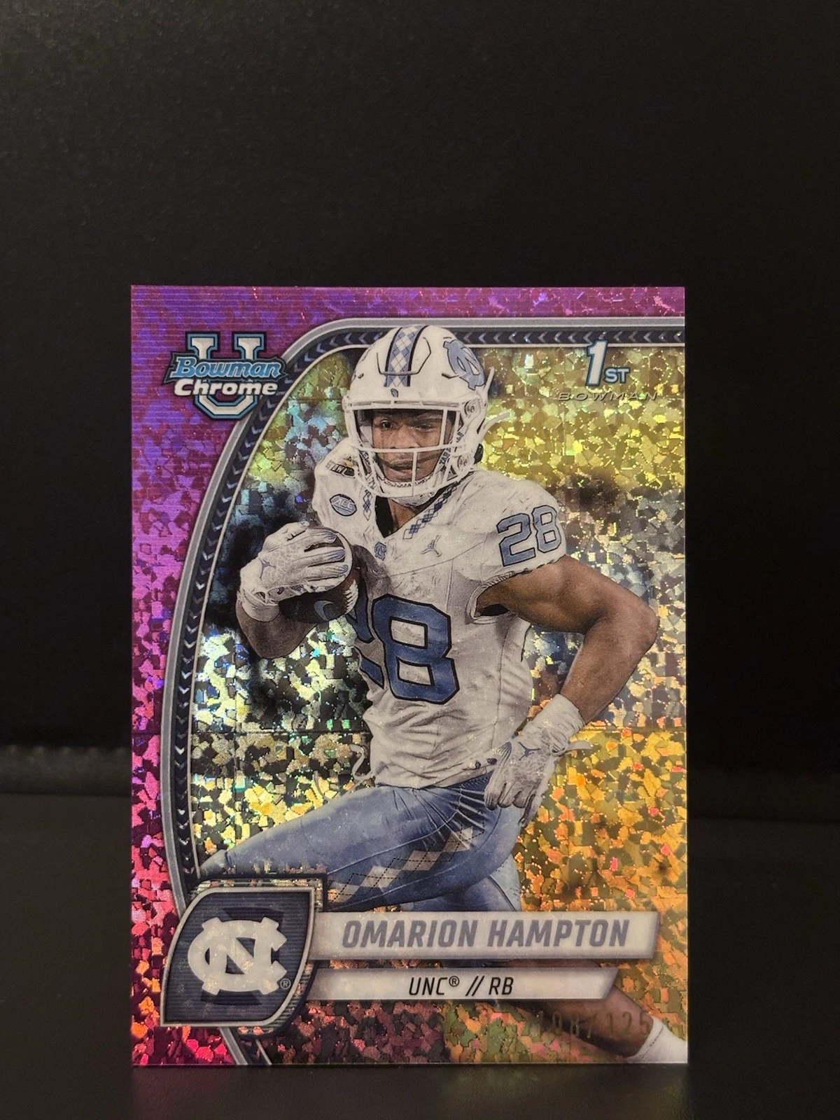 2024 Bowman U Chrome 1st Omarion Hampton Fuchsia Mini Diamond Refractor /125