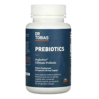 Dr Tobias Prebiotics 30 Caps Gut Health Digestion Gas Bloating Relief Supplement