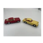 Corgi Toys #218 Lot of 2 - Aston Martin D.B.4 Diecast Yellow & Red - Original