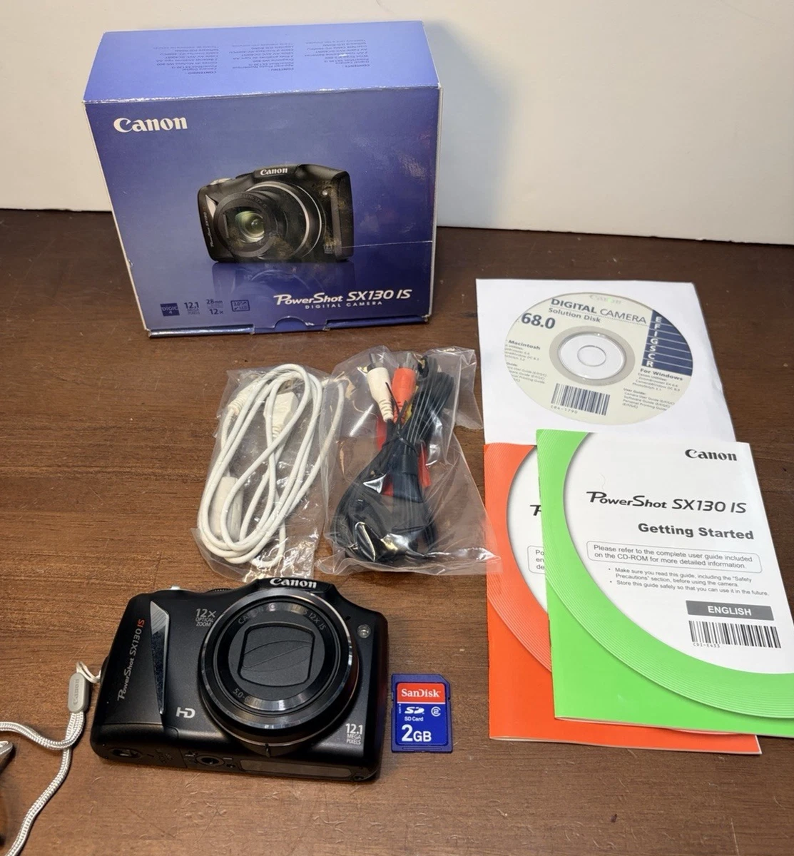 Canon　PowerShot SX130IS デジカメ＋メモリーカード Canon PowerShot SX130IS デジカメ＋メモリーカード PNY 16G SDHC SD