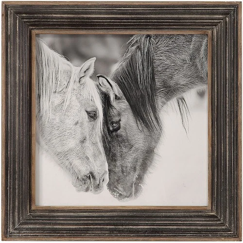 Uttermost 51110 Custom Black And White Horses 32 X 32 inch Horses Print - Picture 1 of 6
