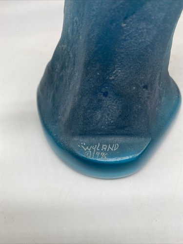1996 WYLAND 9 Inch Blue Lucite Dolphin, Lucite Art, - Bild 11 von 13