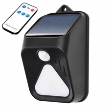 Waterproof Solar Powered Alarm Light Remote Control Motion Detector Siren Alarm 