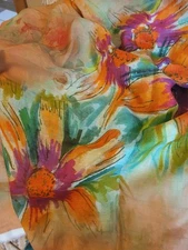 Floral Sophisticated Design Breathable 100% Ramie Linen Fabric 