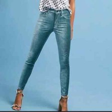 Pilcro Anthropologie velour high rise skinny jeans