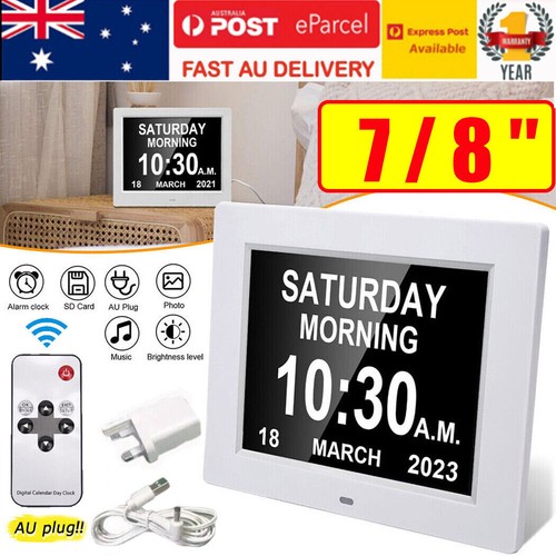 7/8" Large LED Digital Calendar Clock Dementia Alarm Day/Week/Month/Year Display - Picture 10 of 17