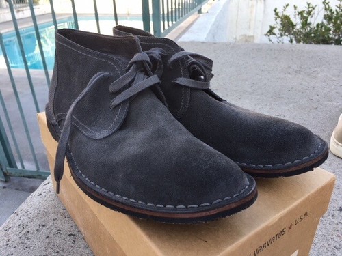 New JOHN VARVATOS STAR Suede Hipster Chukka Boots in Gray Sz-13 (F505K4B-A12B) - Picture 3 of 16