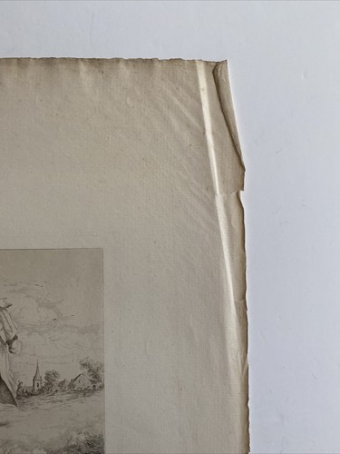 Original Radierung von Monogrammist H.G., um 1900, Soldat kehrt nach Hause zurück  - Bild 7 von 11