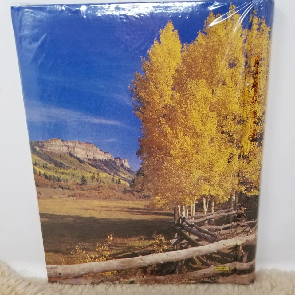 Álbum de fotos de colección años 70 80 árboles sellados caída nuevo en aspecto plástico Foto 4 de 4