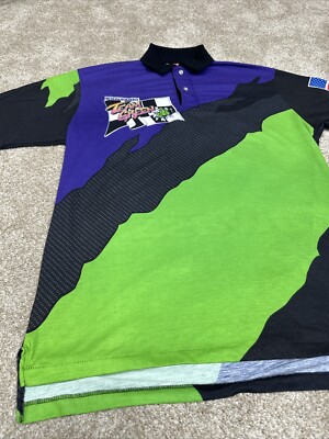 Early 90s vintage RARE Team Green Kawasaki Team T-shirt Tee Shirt