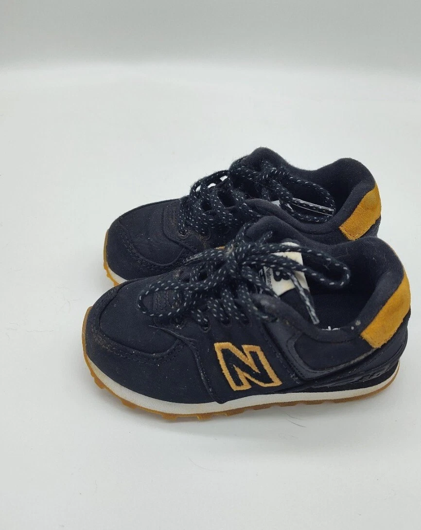 New Balance Little Kids 574 Sneakers Sportive Nero Marrone Taglia 6