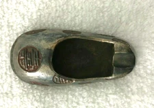Vintage Etched Asian Shoe Heavy Metal Ashtray