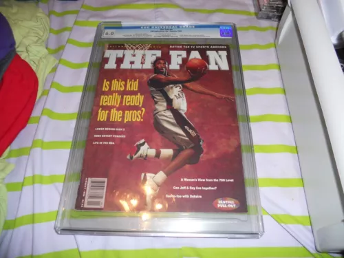 The Fan magazine Kobe Bryant cover Lower Merion Rare January 1996 CGC 6.0