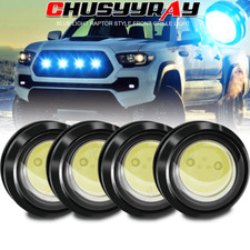 4 X Blue Led Light Front Grille Running Lights Kit For F150 Raptor Style