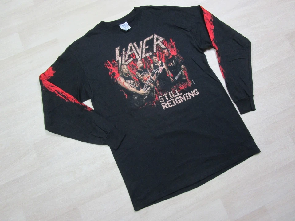 Vintage Slayer Band T Shirt (L) Y2K 2004 Tour Graphic Longsleeve Still Reigning - Image 2 of 4