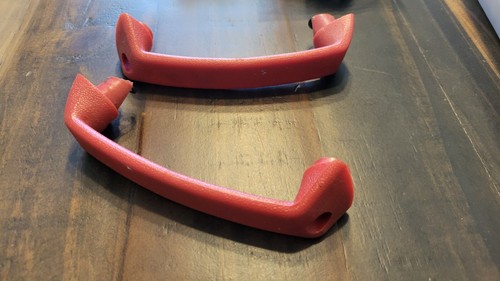 1968-72 CORVETTE Red DOOR HANDLE PULLS,STRAPS Corvette America - Picture 2 of 2