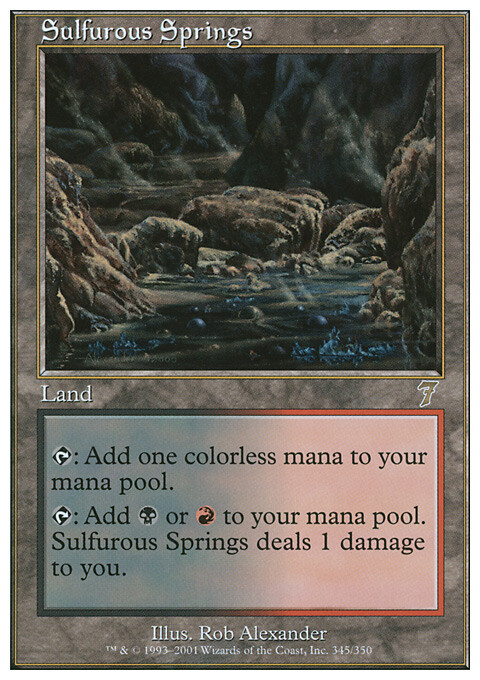 Magic the Gathering MTG Sulfurous Springs (345) Seventh Edition   LP