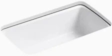 KOHLER K-5864-5U-0 Cape Dory 33" Undermount Single-Bowl Kitchen Sink, Cast Iron