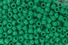 900 Opaque Green Acrylic 9x6mm Pony Crow Beads with 4mm Hole 