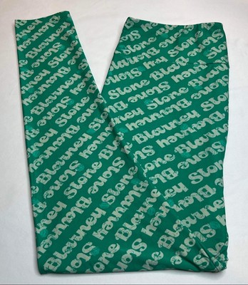 NEW Lularoe TC2 Leggings Green SHAMROCK Clover Irish BLARNEY STONE Patrick Paddy