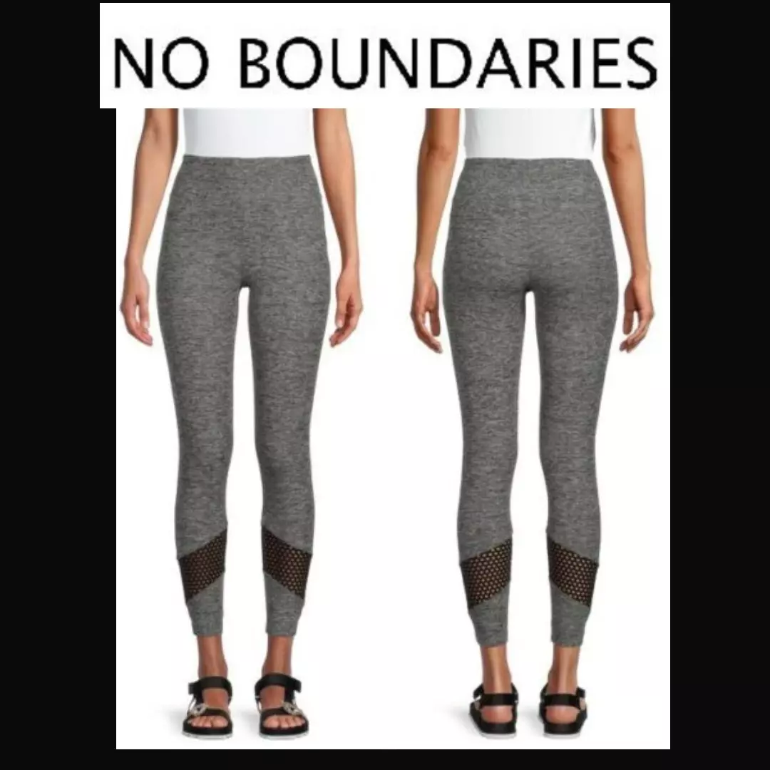 no boundaries Juniors Women's XL 15-17 Color GRAY Sueded High-Rise Leggings  NWT