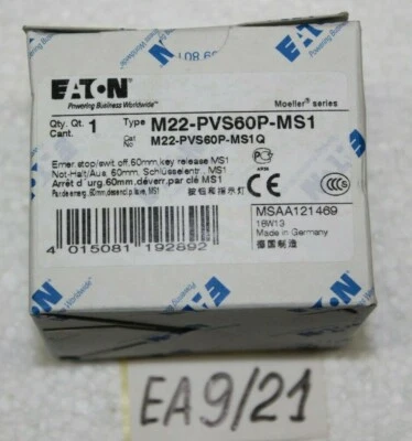 Eaton Not- Halt- Aus Taste 121469 Typ M22-PVS60P-MS1 - Bild 1 von 3