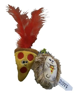 COSMIC PETS Set of 2 Quirky Kitty 2 packs Hedgehog & Pizza Catnip & Silvervine Cat Toy