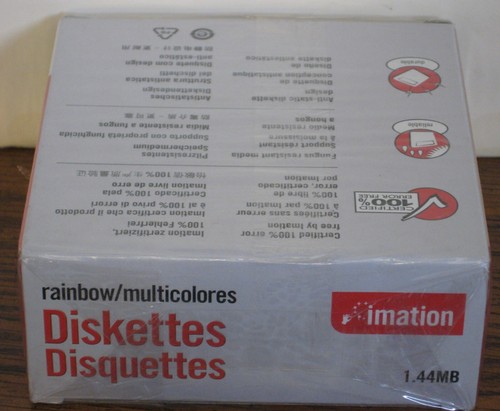 Imation 3,5" Disketten 2HD 1,44MB - eine versiegelte Rainbow 10er Pack - 2007 - Bild 3 von 4