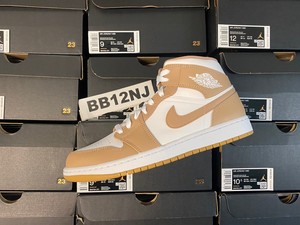 Air Jordan 1 Mid WHITE TAN GUM 2021 MENS 7.5-14 DS NEW 554724-271 hemp |  eBay