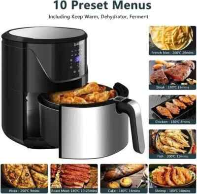 Heißluftfritteuse Luftfritteuse Airfryer Heißluft 7L 1800W 80-200 waf0022DE