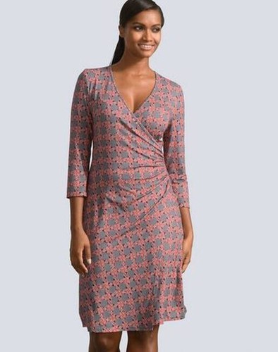 NEU: ZAUBERHAFT BEDRUCKT SOMMERKLEID 38 40 42 46 ALBA MODA taupe 100€ *25766051 - Bild 2 von 3