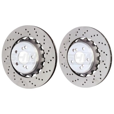 SHW Rear Drilled Brake Discs 370mm R90 X2 For BMW M3 F80 / M4 F82 F83 / M2 F87