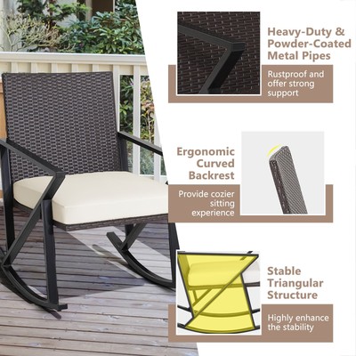 Outdoor patio best sale rocker set