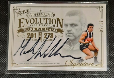 2024 Select AFL Supremacy Evolution Signature Mark Williams Collingwood #37/50