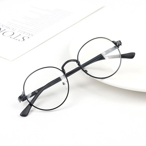 Small Vintage Oval Metal Eyeglass Frames Plain Glasses Full Rim Spectacles - Picture 6 of 14