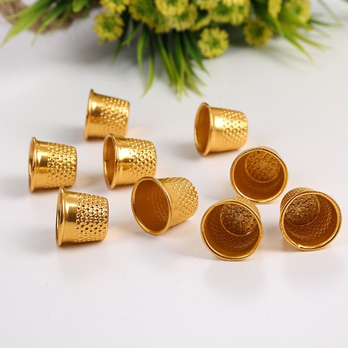 10pc Gold Finger Thimble Sewing Grip Finger Metal Shield Protectors Pin Need_$6 - Picture 2 of 8