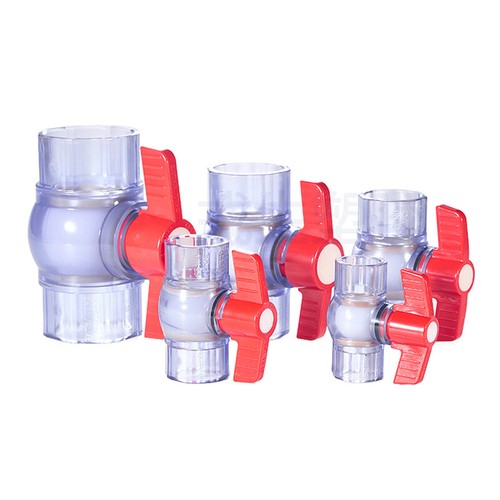 UPVC Transparent Ball Valve Solvent Weld Water Flow Regulator To Suit 20mm-63mm - Picture 3 of 10