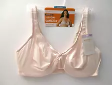 Warners bra signature support satin underwire size 38 D # 35002A Rosewater