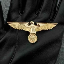Germany Medal World War II Golden German Eagle Military Brooches With Safety-Pin
