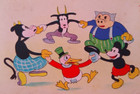 New Listing1930s Vintage Mickey Mouse Donald Duck Japan Japanese New Year Vintage Postcard