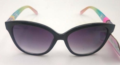 LUV BETSEY JOHNSON Cat Eye Multi Color Black Sunglasses NEW 100% UV 60873LVB009